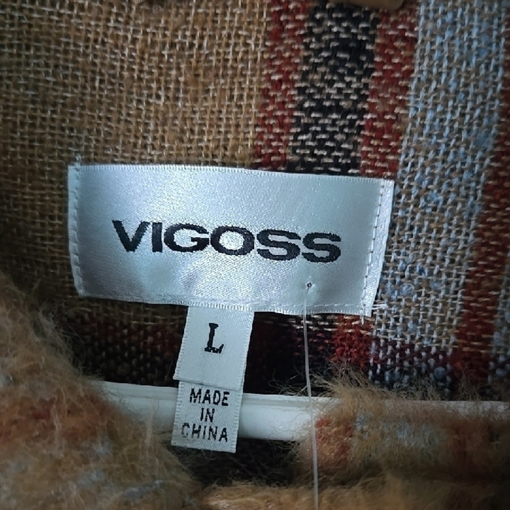 Vigoss Tan Striped Women's Jacket - Picture 2 of 7